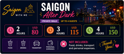 Saigon with Me Pricing - After Dark