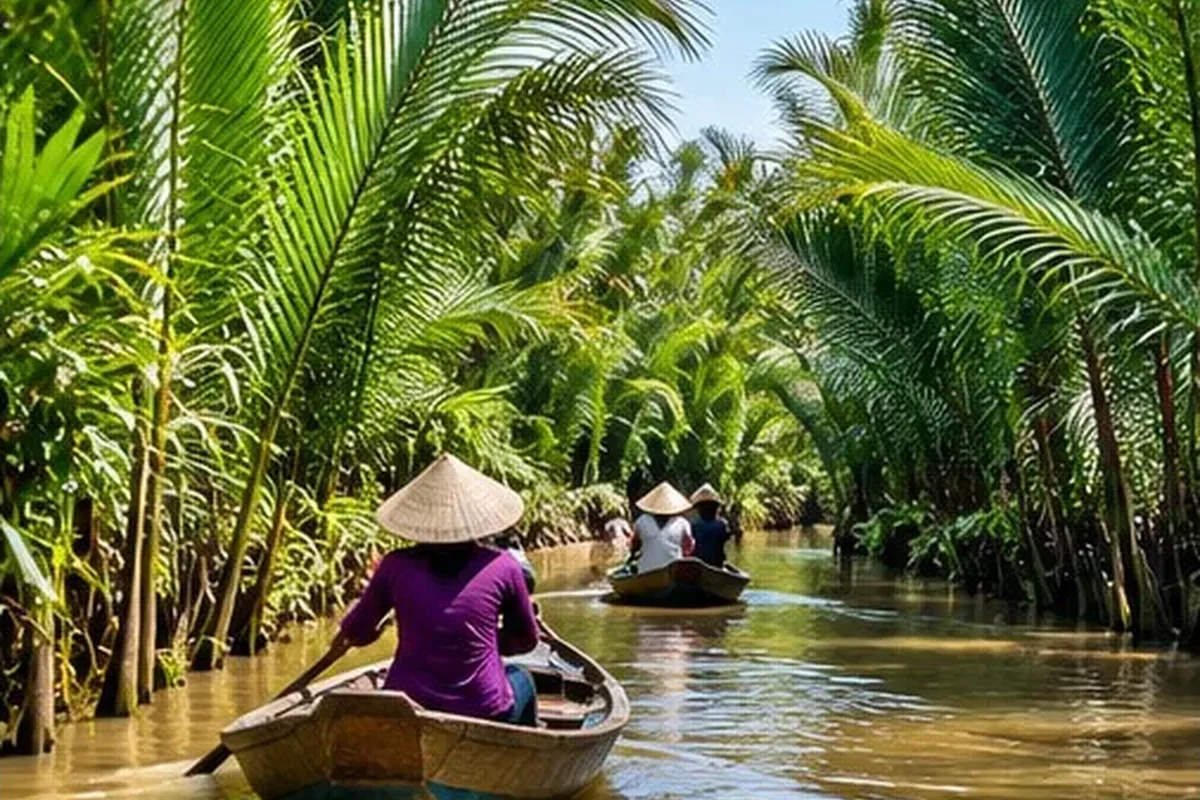Mekong Delta landscape in Vietnam