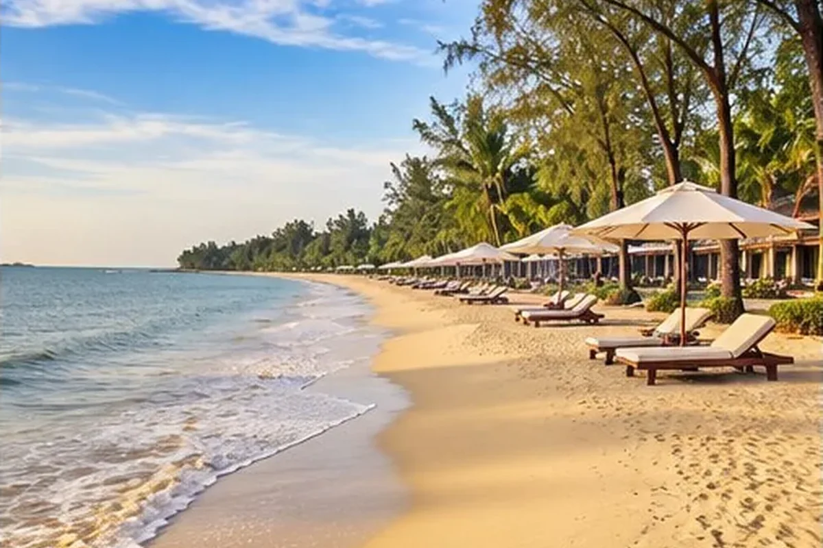 Coastal scenery at Ho Tram near Ho Chi Minh City