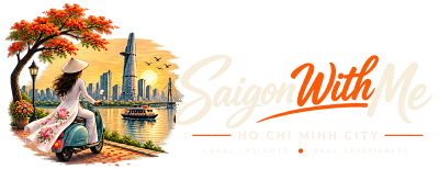 Saigon With Me original illustrated logo