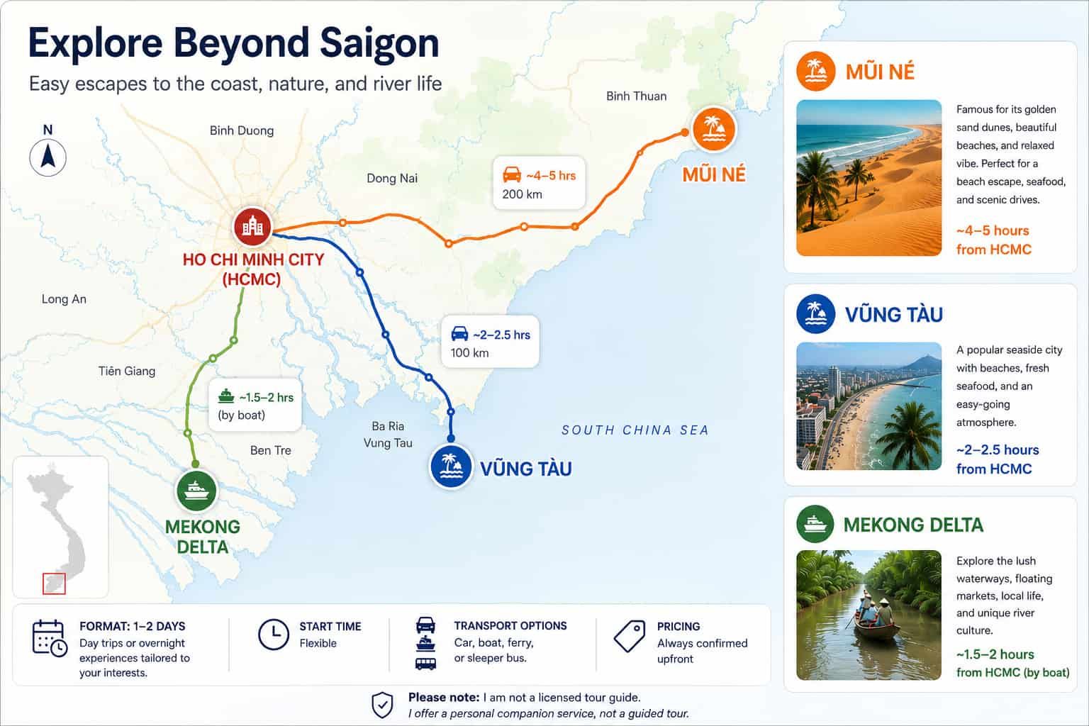 Beyond Saigon Easy escapes to the coast, nature, and river life